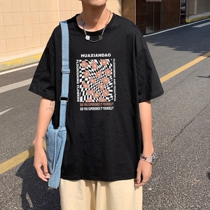 T3406P25落肩款宽松T恤克莱因蓝T圆领印花T恤正常配送中男港风T恤