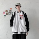 BQ3226P75港风潮牌休闲宽松夹克外套男男潮胸前小标印花棒球服，男装夹克，星座510A-1