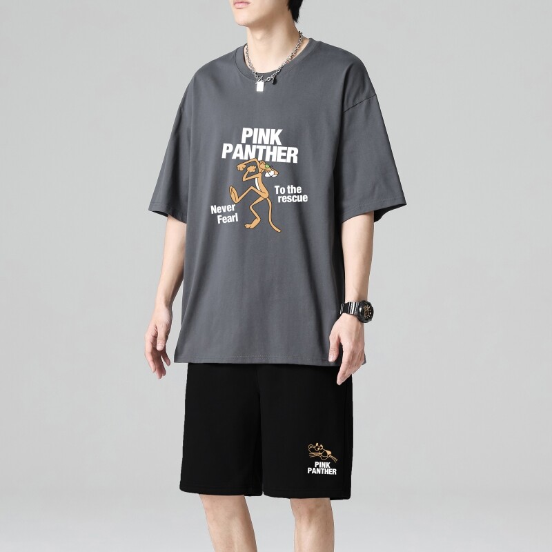 TZ3511潮牌短裤休闲运动套装轻奢时尚感男士短袖t恤男夏季薄款图片