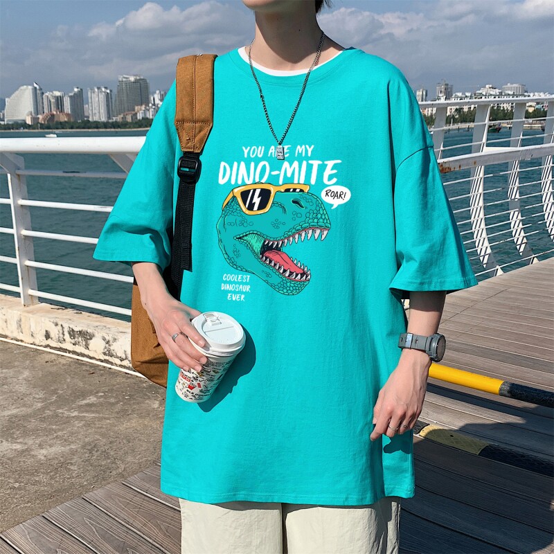 T3356P25男港风T恤落肩款宽松T恤克莱因蓝T仓库一件起正常配送中,男装T恤,星座510A-1