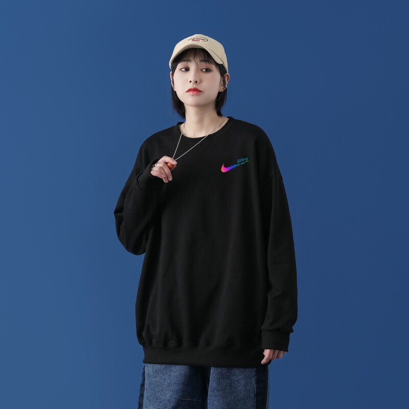 Y2363P38中性模特2022新款潮趣印花学生潮流男女情侣连帽卫衣,男装卫衣,星座510A-1
