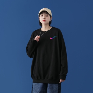 Y2363P38中性模特2022新款潮趣印花学生潮流男女情侣连帽卫衣图片