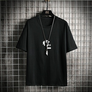 T2285P25网格挂拍短袖t恤男ins潮牌小众宽松夏季半袖衣服原宿港风