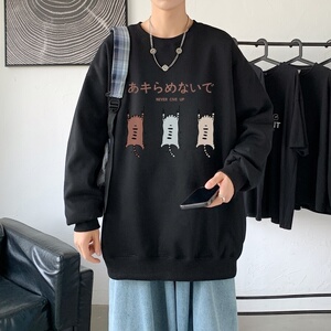 Y2839P38主推2022秋季ins潮男潮趣印花卫衣时尚圆领宽松上衣图片