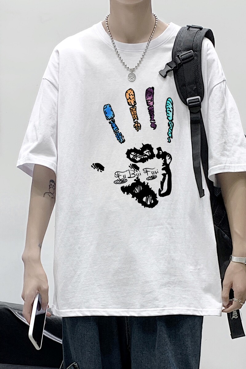 T2228P25港风室内男潮T恤夏季原创宽松短袖情侣装2022新款潮牌,男装T恤,星座510A-1