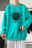 Y2478P38秋冬圆领潮牌印花上衣打底衫直筒长袖卫衣港风，男装卫衣，星座510A-1