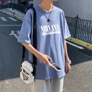T3324克莱因蓝T男港风T恤落肩款宽松T恤 仓库一件起正常配送中图片