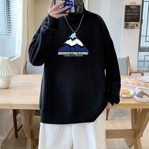 MG2810P65高领毛衣男休闲百搭潮牌2022年新款bf慵懒风简约针织衫图片