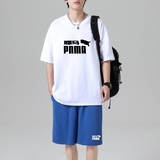 TZ3886潮牌短裤休闲运动套装轻奢时尚感男士短袖t恤男夏季薄款，男装休闲套装，星座510A-1