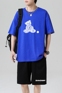 TZ3504休闲运动套装轻奢时尚感男士短袖t恤男夏季薄款潮牌短裤图片