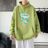 L2826P48港风卫衣男春季新款潮趣文字印花潮流休闲帅气连帽外套，男装卫衣，星座510A-1