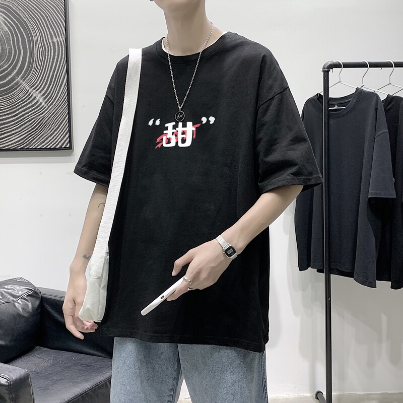 2021港风夏季宽松男女情侣短袖T恤XZ1102-1-T1678-P25,男装T恤,星座510A-1