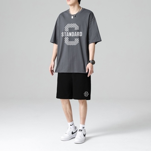 TZ3669P65休闲运动套装轻奢时尚感男士短袖t恤男夏季薄款潮牌短裤图片