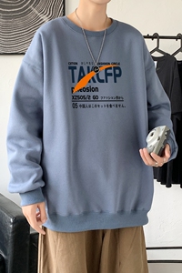 Y2466P38港风21秋季新款动漫圆领卫衣男潮流宽松青少年休闲外套图片