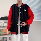 BQ3223P75男潮胸前小标印花棒球服外套男港风潮牌休闲宽松夹克，男装夹克，星座510A-1