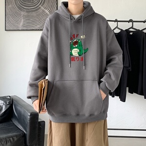 L2850P48秋冬新款卫衣男装宽松港风日系外套连帽衣服宽松卫衣图片