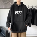 LD5670P38男百搭宽松设计感男个性印花抽绳连帽卫衣2023秋季新款，男装卫衣，星座510A-1