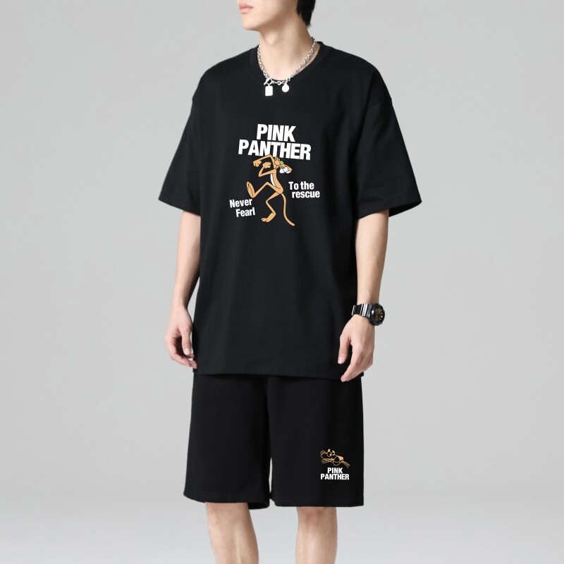 TZ3511男夏季薄款潮牌短裤休闲运动套装轻奢时尚感男士短袖t恤,男装休闲套装,星座510A-1