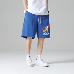 DK3524P40日系宽松抖音高品质纯棉运动五分短裤宽松短裤男生短裤图片