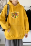 L2409P48秋ins连帽套头印花学生男女卫衣2022秋新款港风卫衣外套，男装卫衣，星座510A-1