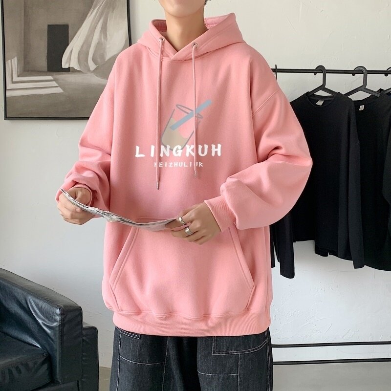 L2712P48新款2022秋冬连帽卫衣男大码运动帽衫宽松薄外套卫衣,男装卫衣,星座510A-1