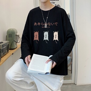 C2840P30春款长袖t恤男 青少年纯棉春季打底衫新款春装外穿春衣图片