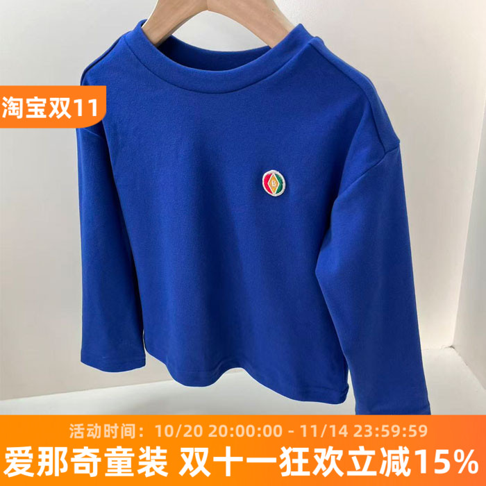 6021韩单男女童长袖卫衣春秋冬季德绒高弹打底衫上衣100-140cm