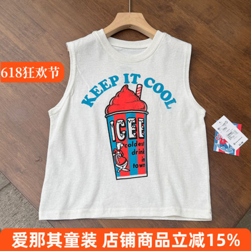 男女童无袖T恤衫夏季薄款棉背心