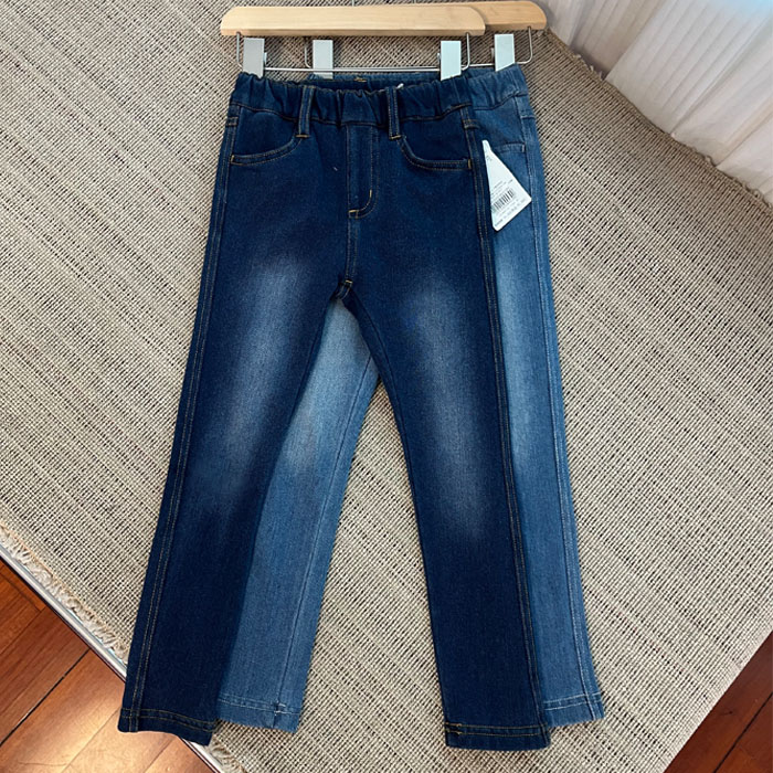 650日单BR女童长裤牛仔裤春秋冬季薄绒亲肤弹力裤90-150cm