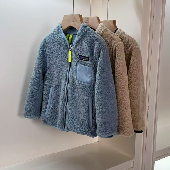 654男女童长袖外套羊羔绒上衣秋冬保暖卫衣 110-160cm