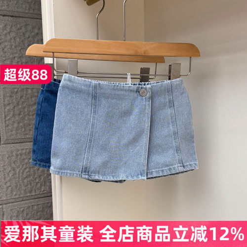 女童牛仔短裤夏季裙款休闲裤