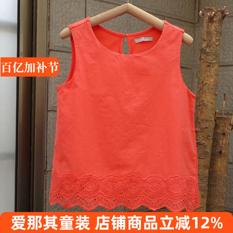 661外贸女童无袖T恤衫背心春秋夏季上衣打底衫