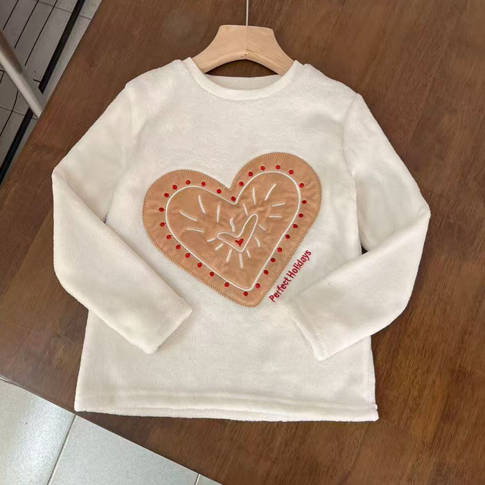 6150女童长袖卫衣春秋冬季珊瑚绒上衣外套120-164cm