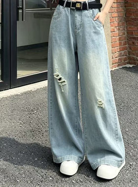 女童长裤春夏薄款棉休闲裤牛仔裤
