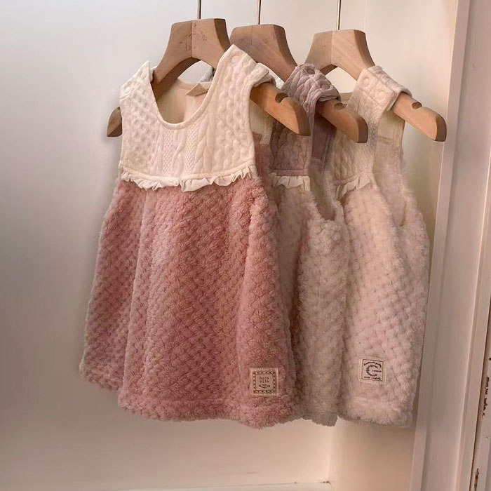 6031女童马甲背心羊羔绒宝宝上衣 70-120cm  微疵特价！