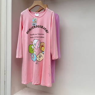 244女童长袖连衣裙春秋夏季薄款家居服莫代尔棉睡裙130-160cm