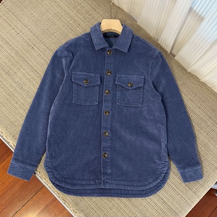 成人大童长袖 特价 衬衫 灯芯绒厚外套 春秋冬季 6012男女款