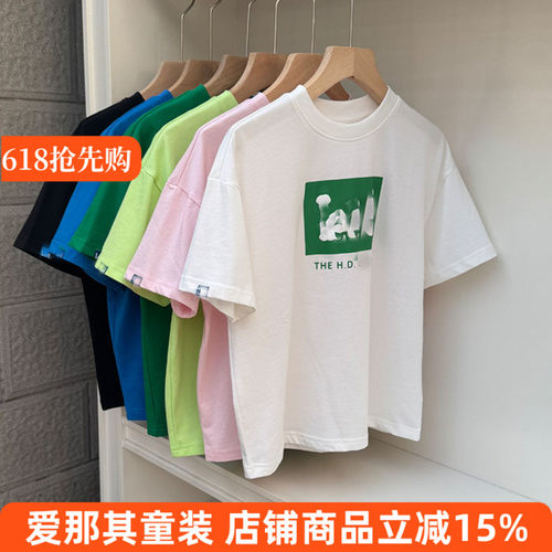 男女童短袖T恤衫夏季棉T宽版上衣