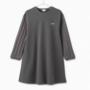 241女童长袖连衣裙春秋薄绒裙子