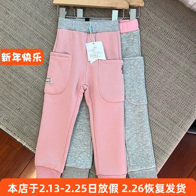 6012女童长裤秋冬加绒保暖裤休闲裤105-150cm