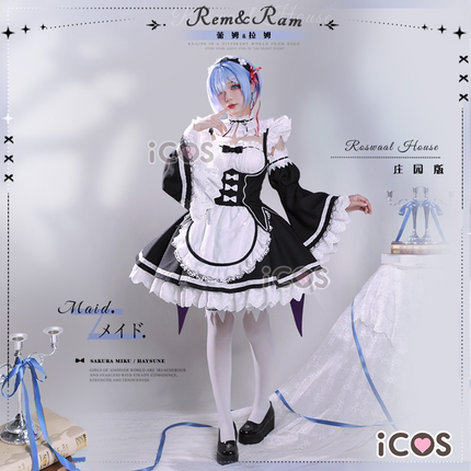 ICOS蕾姆cos服蕾姆女仆装庄园版从零开始的异世界生活cosplay现货