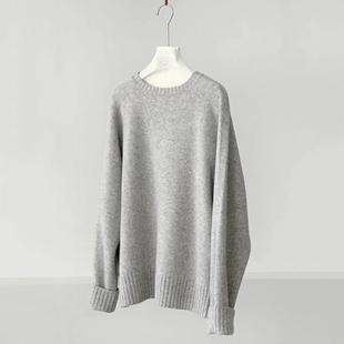 款 套头叠穿灰色奶白色经典 ZZ014 女百搭羊毛针织打底衫 秋冬新净版