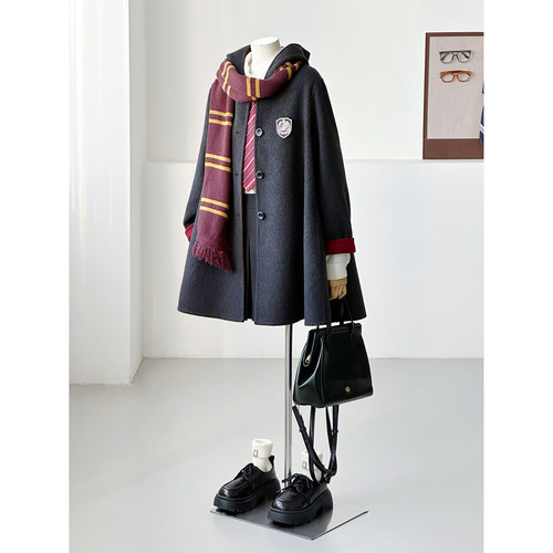 【魔法之旅】学院格兰芬多哈利波特斗篷连帽羊毛大衣女外套ZX09-1