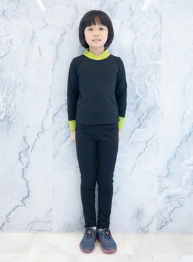 【特价】花样滑冰服儿童训练运动服icediva彩色拼色紧身长袖上衣