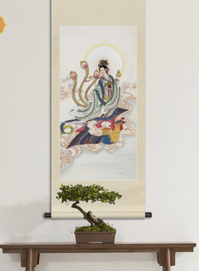 神仙画像工笔九天玄女画轴挂画