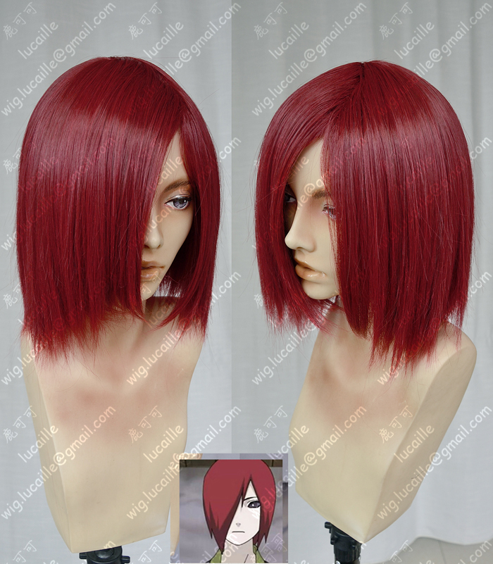 火影忍者漩涡长门杜鹃红碎发cos假发动漫男帅气cosplay全头套日常