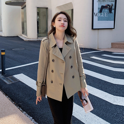 英伦风小个子风衣外套女春秋百搭短款韩系修身高级感休闲外套chic