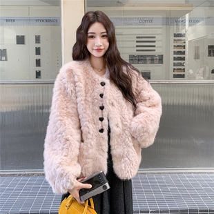 现货主推2025新款 皮毛一体环保皮草减龄大衣冬1506P175K268
