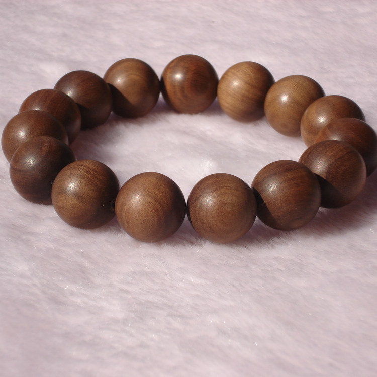 正宗印度黑肉老山檀香檀香手珠佛珠14cm上品收藏品非老东加送豪礼