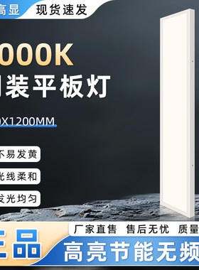 明装平板灯300x1200 5000k长方形吊顶灯30x120面板灯办公商用照明